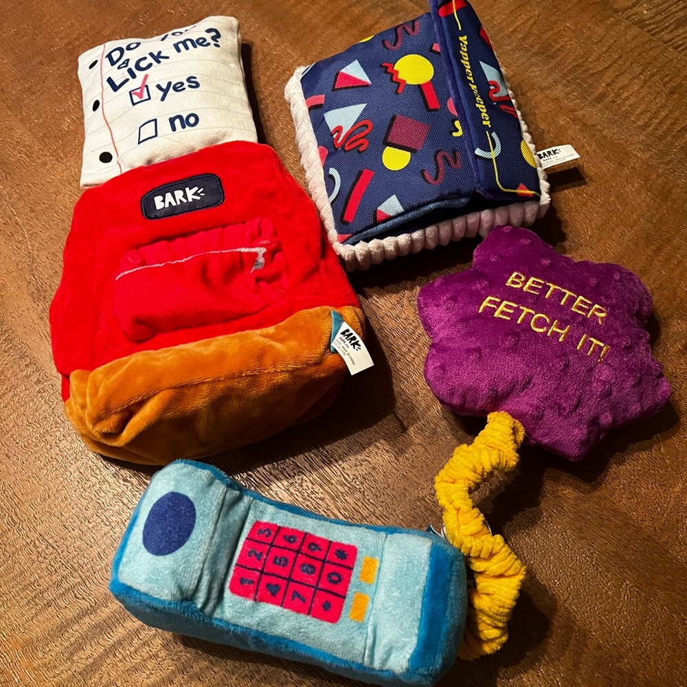 Bark Box Dog Toys- School Theme